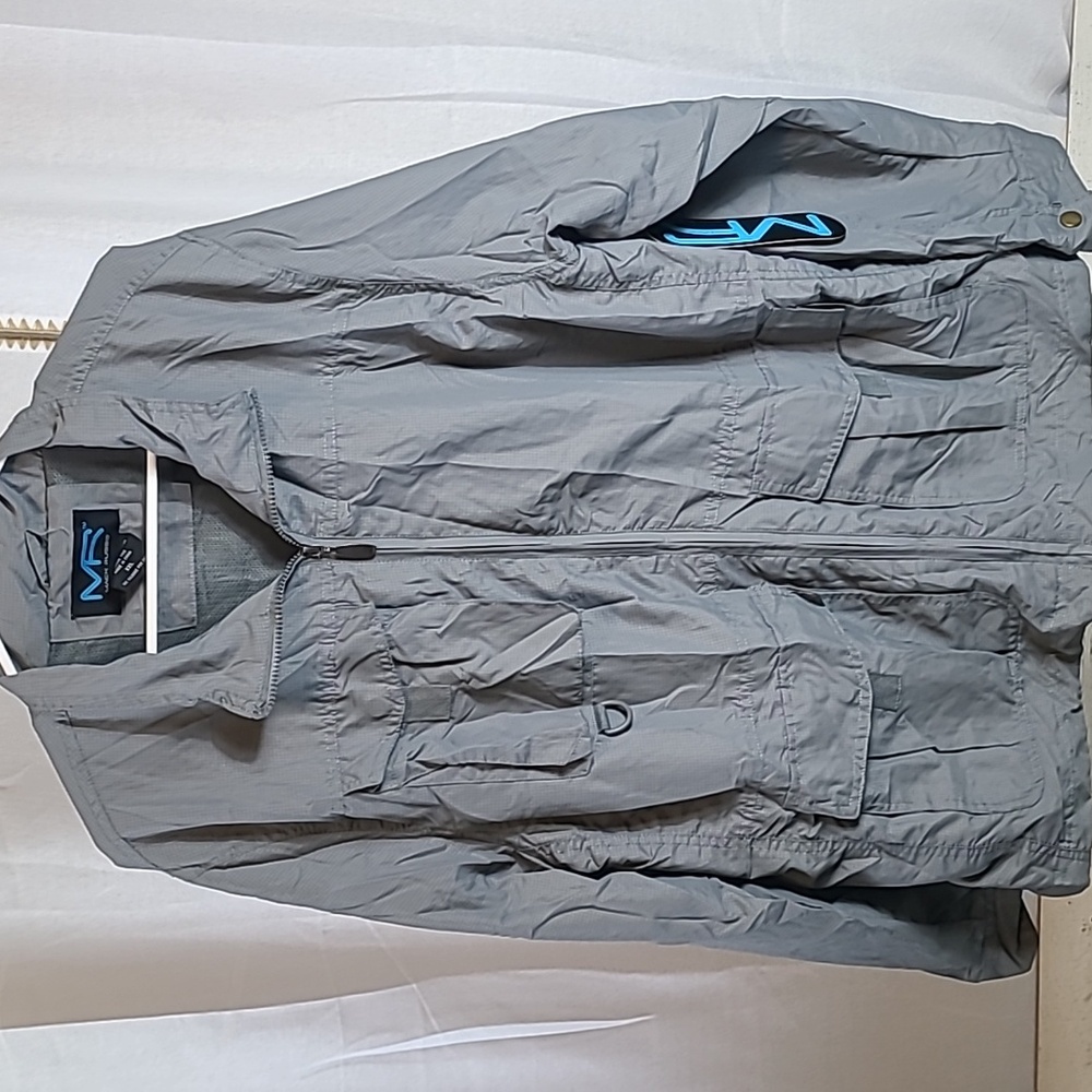 Mens Windbreaker NWT Mack Russo Gray XXL Jacket Full Zip